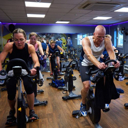 indoor cycling class