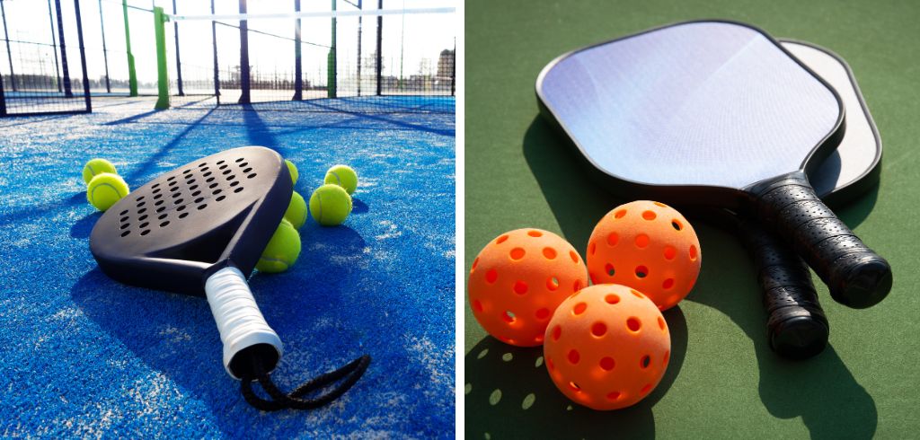 padel racket and pickleball racket