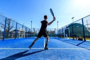 man playing padel