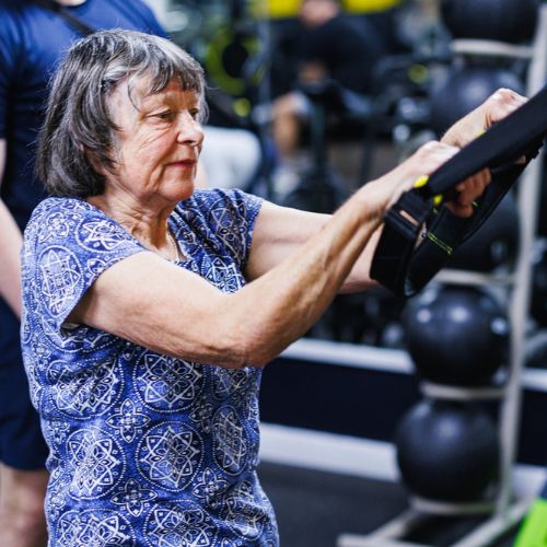 senior lady working out